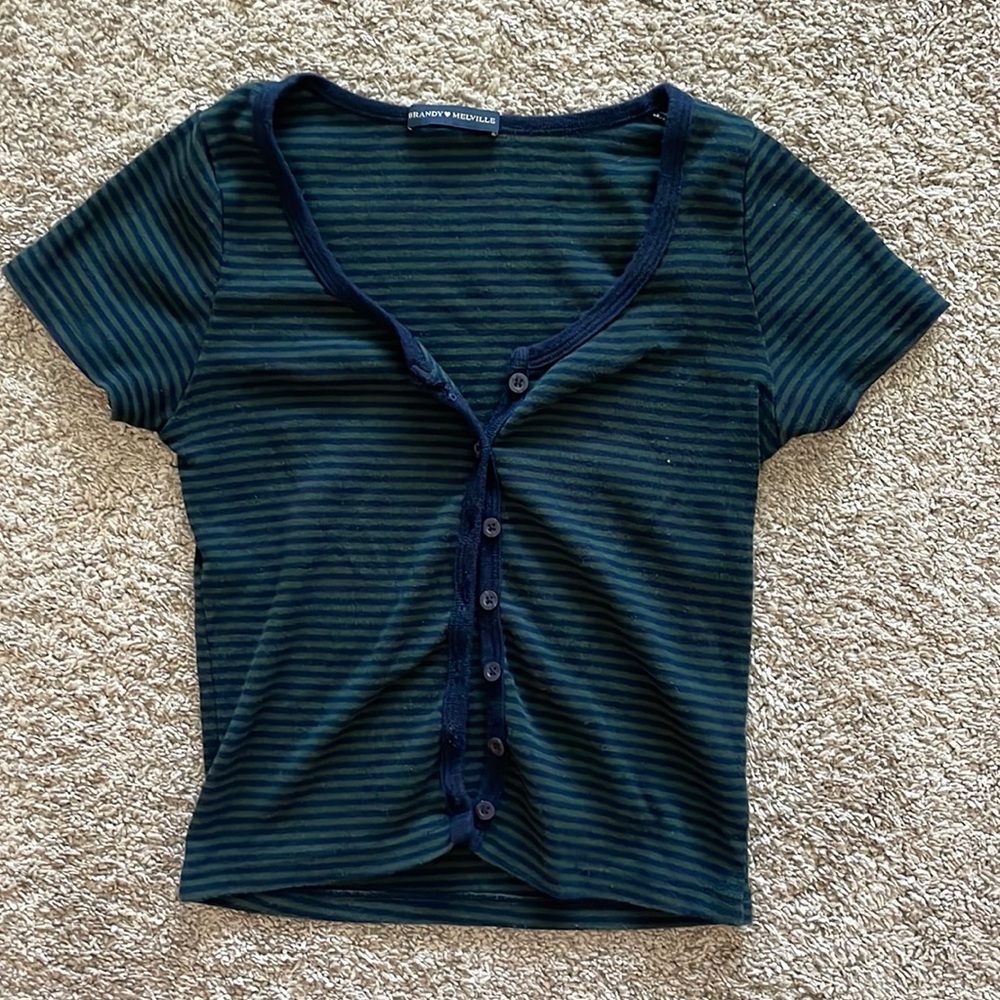 Brandy Melville Button Up Tee